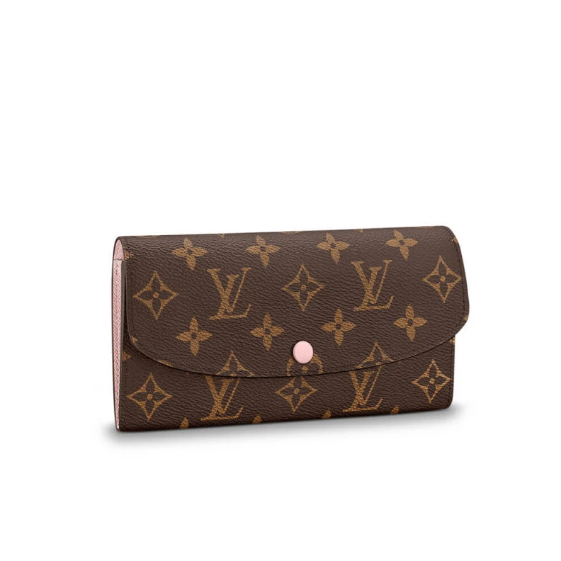 1 large g Louis Vuitton Monogram Canvas Emilie Wallet Pink