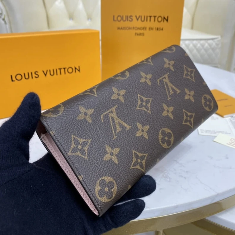 Mythick ru 1 large g Louis Vuitton Monogram Canvas Emilie Wallet Pink