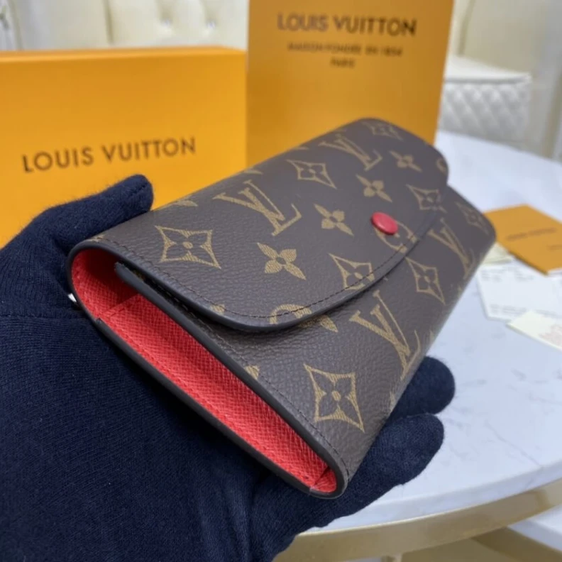 Louis vuitton locations Proving th Louis Vuitton Monogram Canvas Emilie Wallet Red