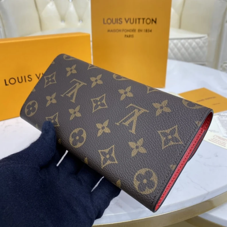 Louis vuitton locations Proving th Louis Vuitton Monogram Canvas Emilie Wallet Red