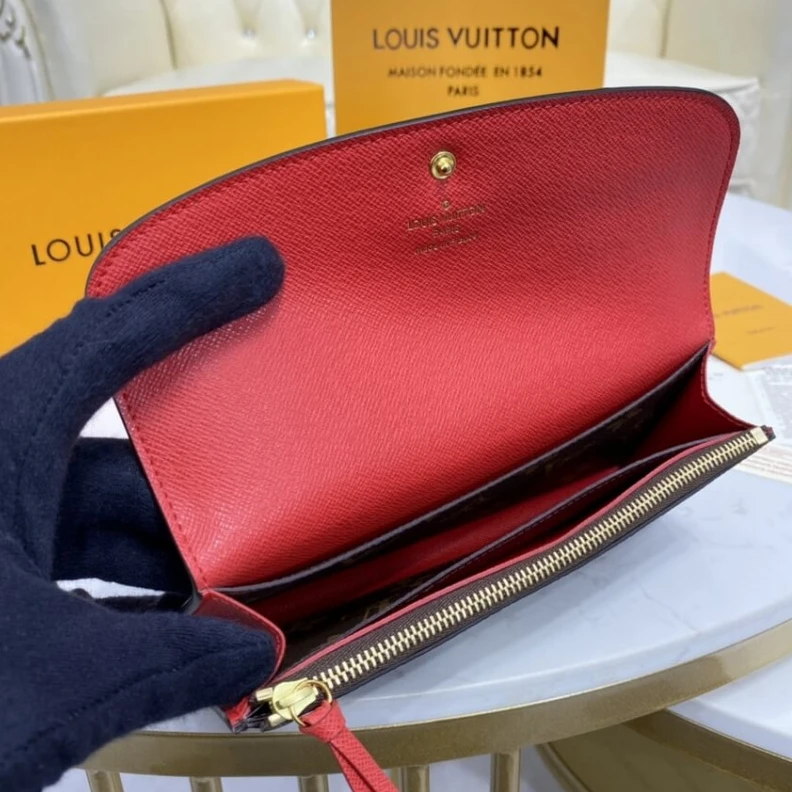 Louis vuitton locations Proving th Louis Vuitton Monogram Canvas Emilie Wallet Red