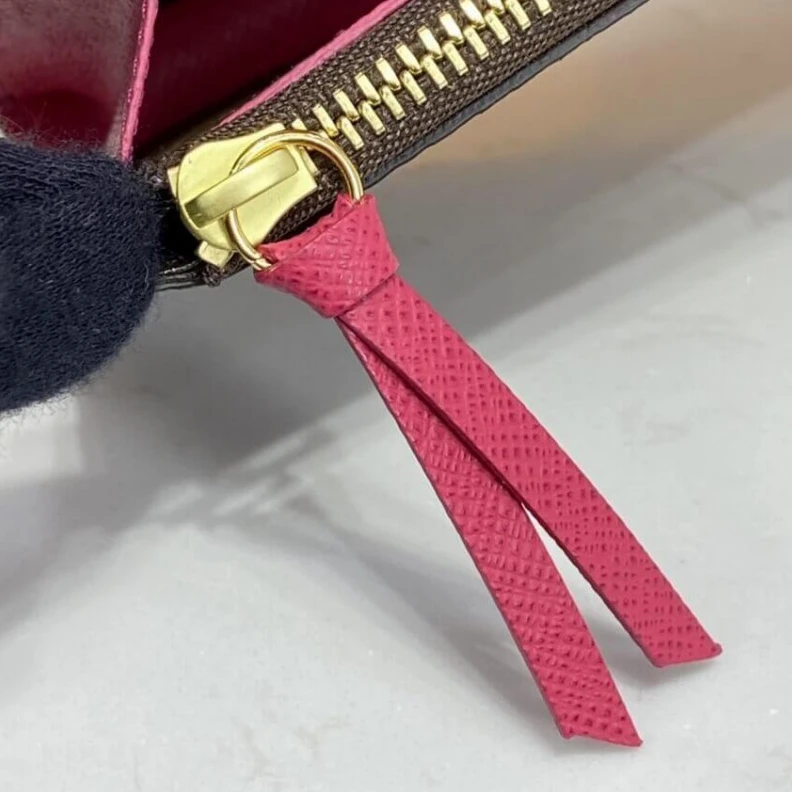 Louis vuitton locations Shiny gol Louis Vuitton Monogram Canvas Emilie Wallet Rose Red