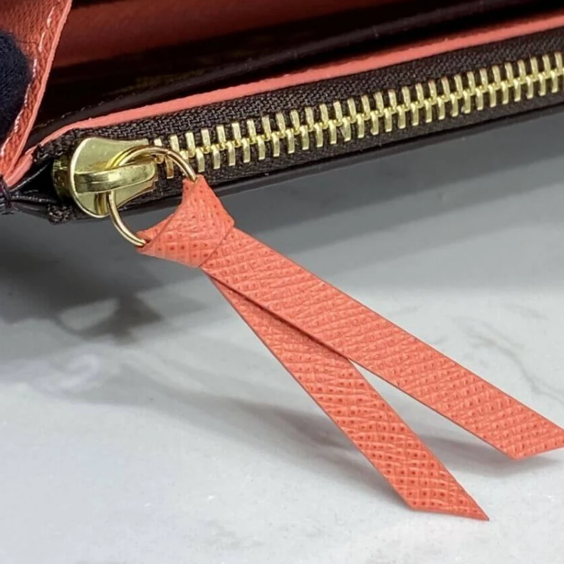 Replica bags 1 zipped Louis Vuitton Monogram Canvas Emilie Wallet Watermelon Red