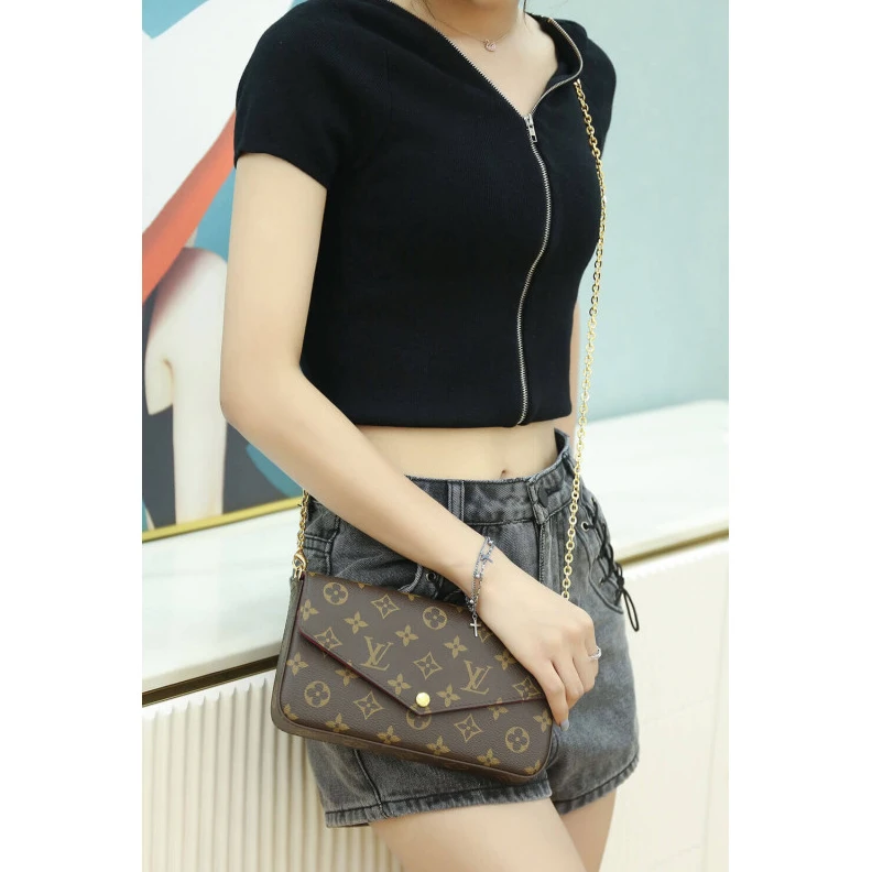 Replica bags Textile l LV Monogram Canvas Felicie Pochette