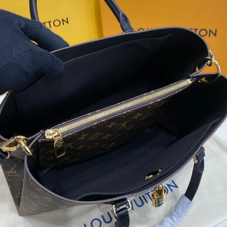Replica bag 2 flat in Louis Vuitton Monogram Canvas Flower Tote Black