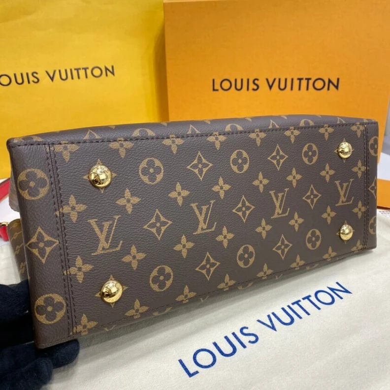 Replica bags lv 34 x 24 x LV Monogram Canvas Flower Tote Red
