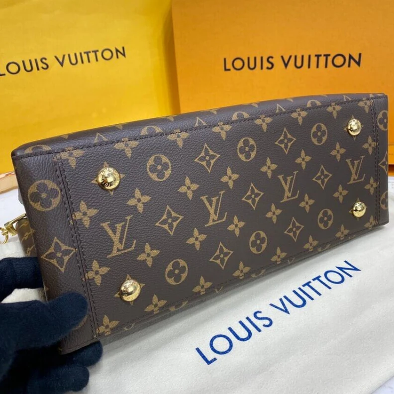 Top lv Key bell LV Monogram Canvas Flower Tote