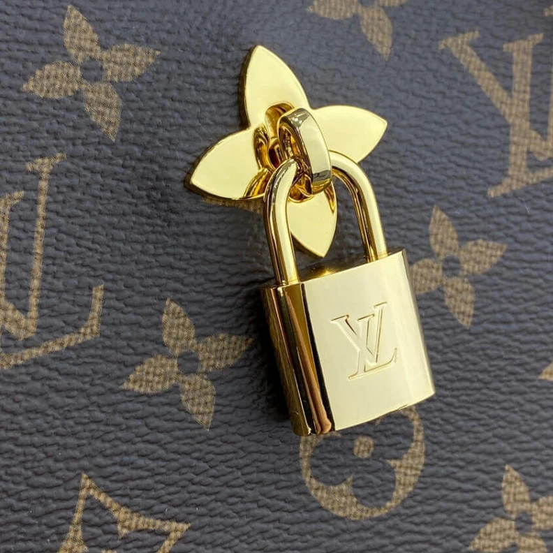 Top lv Key bell LV Monogram Canvas Flower Tote