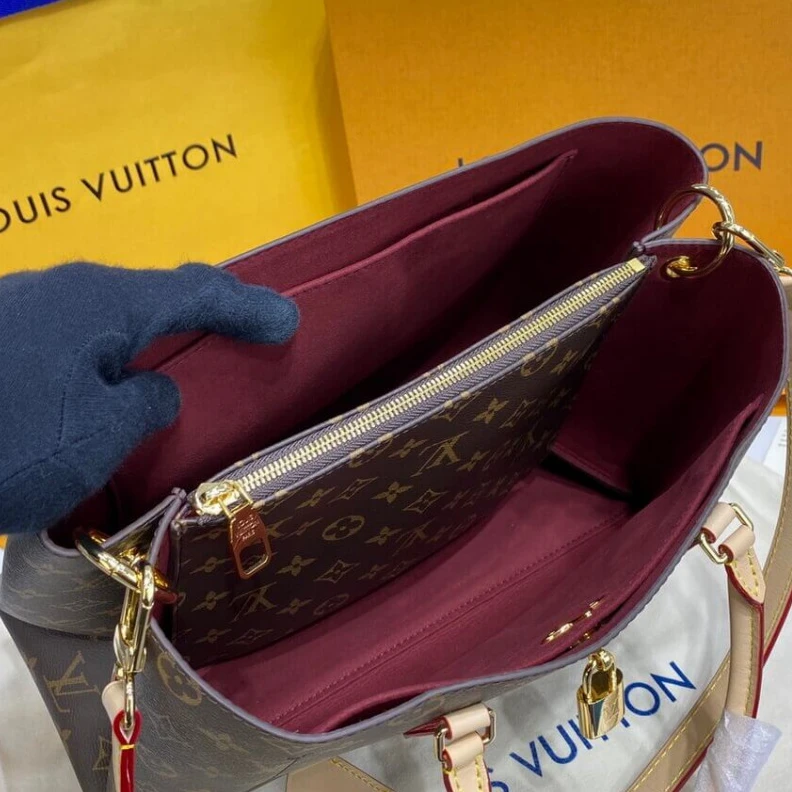 Top lv Key bell LV Monogram Canvas Flower Tote