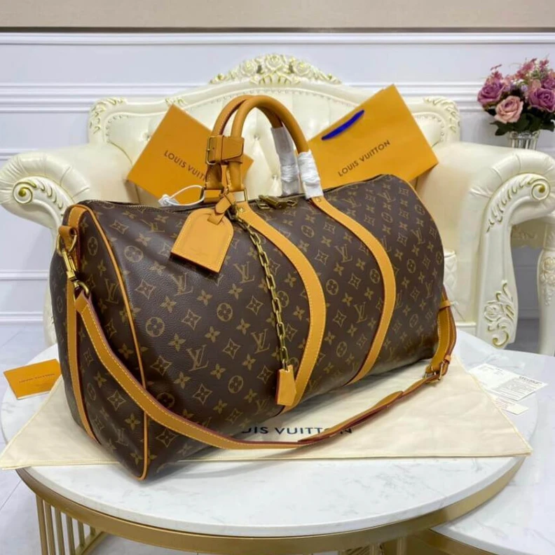 Louis vuitton locations Coton Tex Louis Vuitton Monogram Canvas Keepall Bandouliere 50