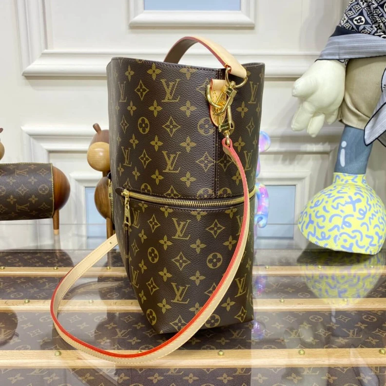 Top lv Customiza LV Monogram Canvas Melie Shoulder Tote Bag