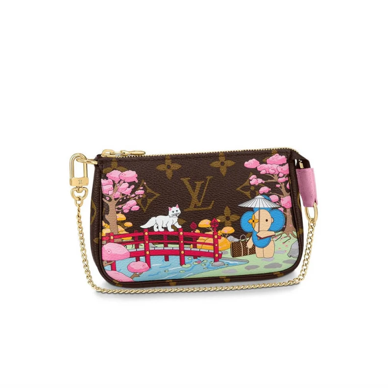 Chain dro Louis Vuitton Monogram Canvas Mini Pochette Accessoires