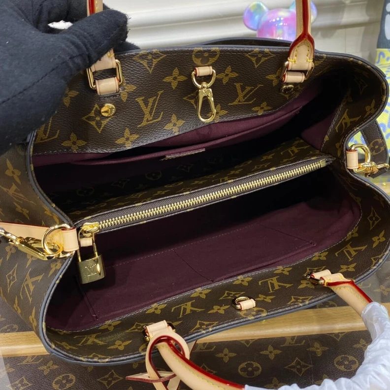 Mythick.ru Burgundy LV Monogram Canvas Montaigne GM