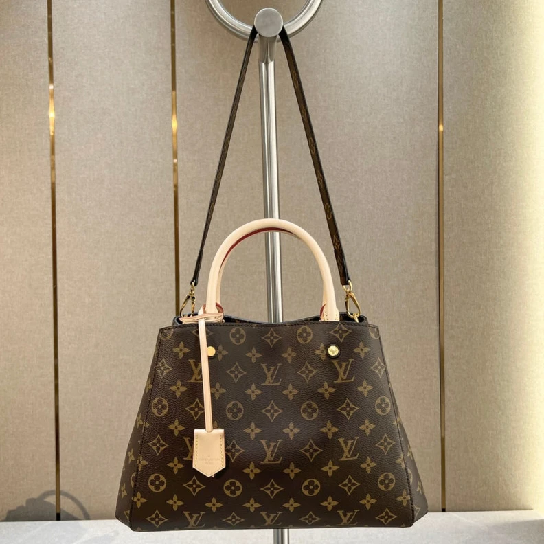 Top lv Strap:Rem Louis Vuitton Monogram Canvas Montaigne MM