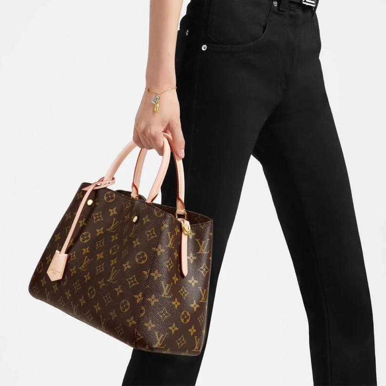 Top lv Strap:Rem Louis Vuitton Monogram Canvas Montaigne MM