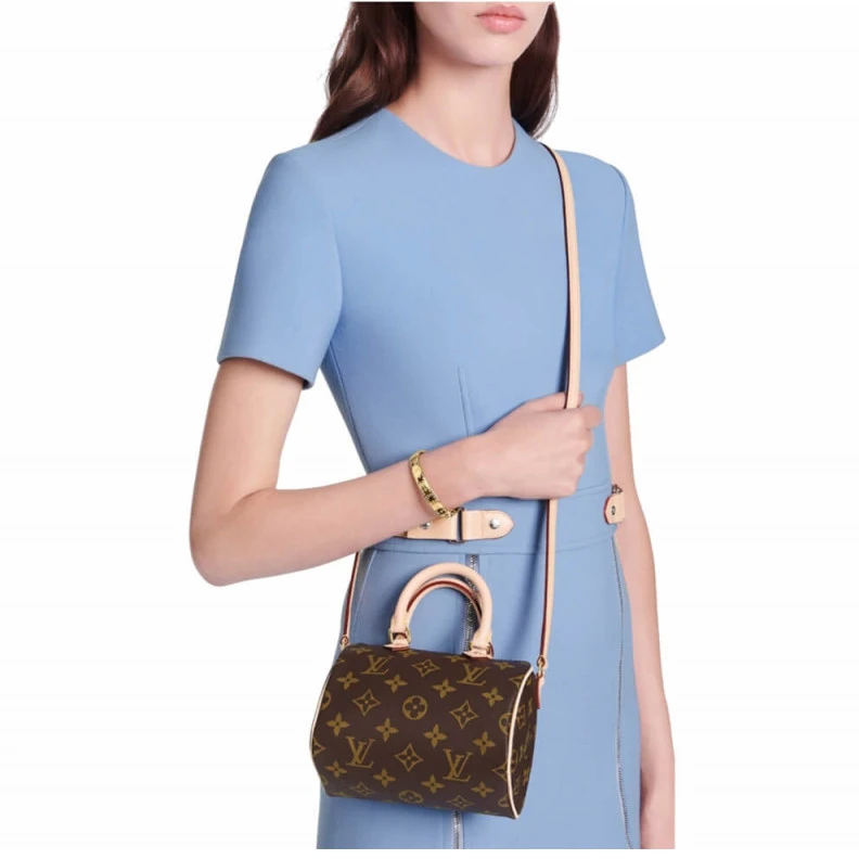 Replica bags Strap: Re Louis Vuitton Monogram Canvas Nano Speedy