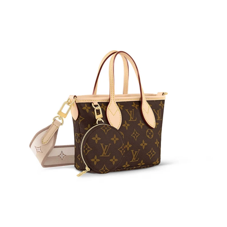 Strap dro Louis Vuitton Monogram Canvas Neverfull BB Beige