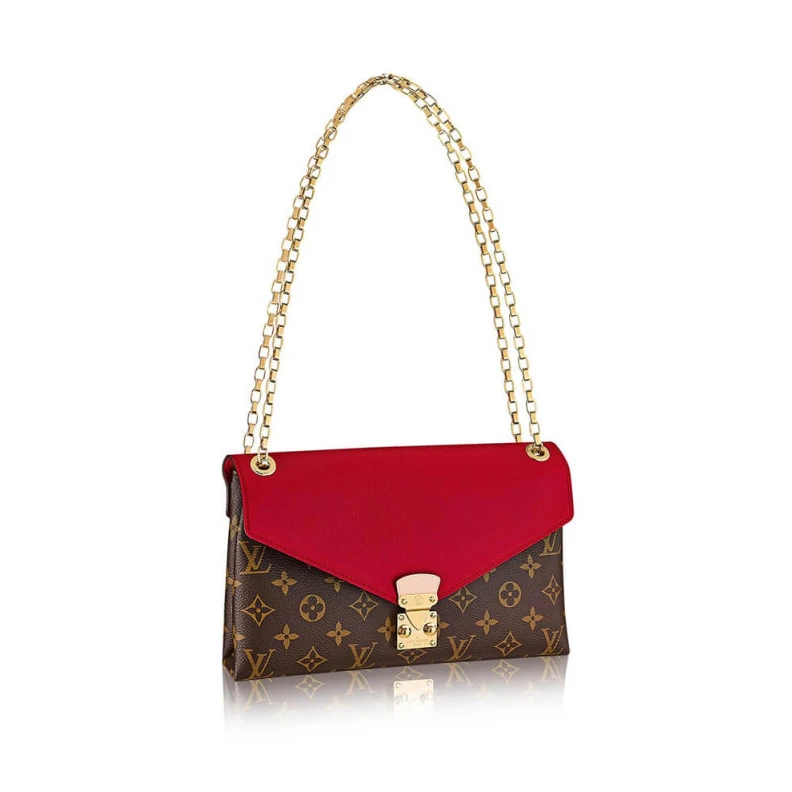 25 x 16 x Louis Vuitton Monogram Canvas Pallas Chain Red