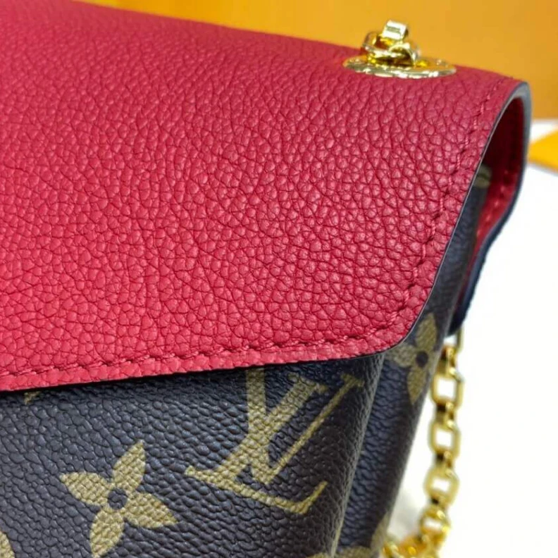 Replica bags 25 x 16 x Louis Vuitton Monogram Canvas Pallas Chain Red