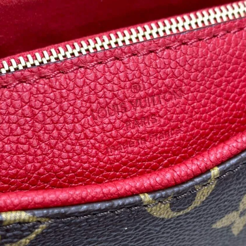 Replica bags 25 x 16 x Louis Vuitton Monogram Canvas Pallas Chain Red