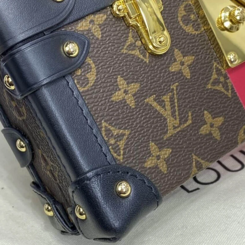 Replica bags lv Sheepskin LV Monogram Canvas Petite Malle