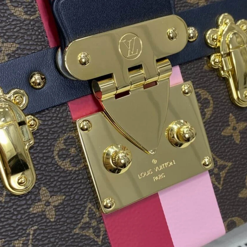 Replica bags lv Sheepskin LV Monogram Canvas Petite Malle