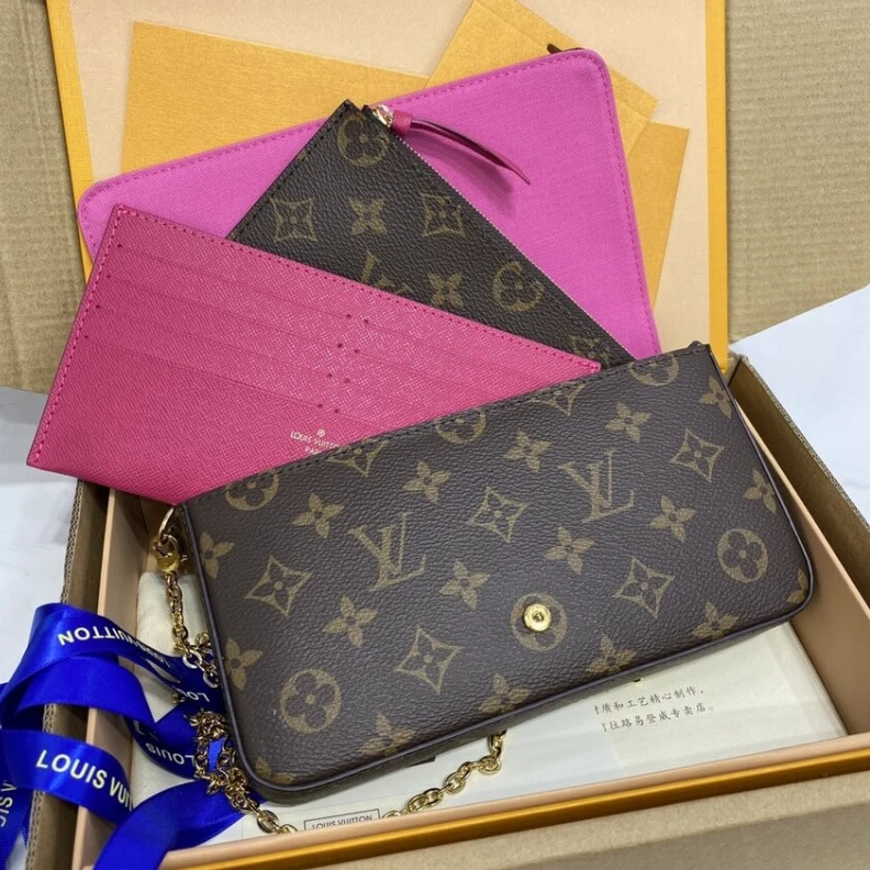 Louis vuitton locations Removable Louis Vuitton Monogram Canvas Pochette Felicie