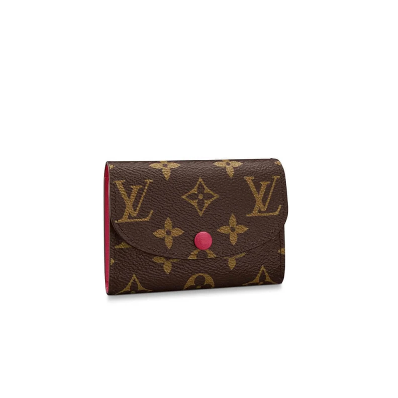Gusseted Louis Vuitton Monogram Canvas Rosalie Coin Purse Fuchsia