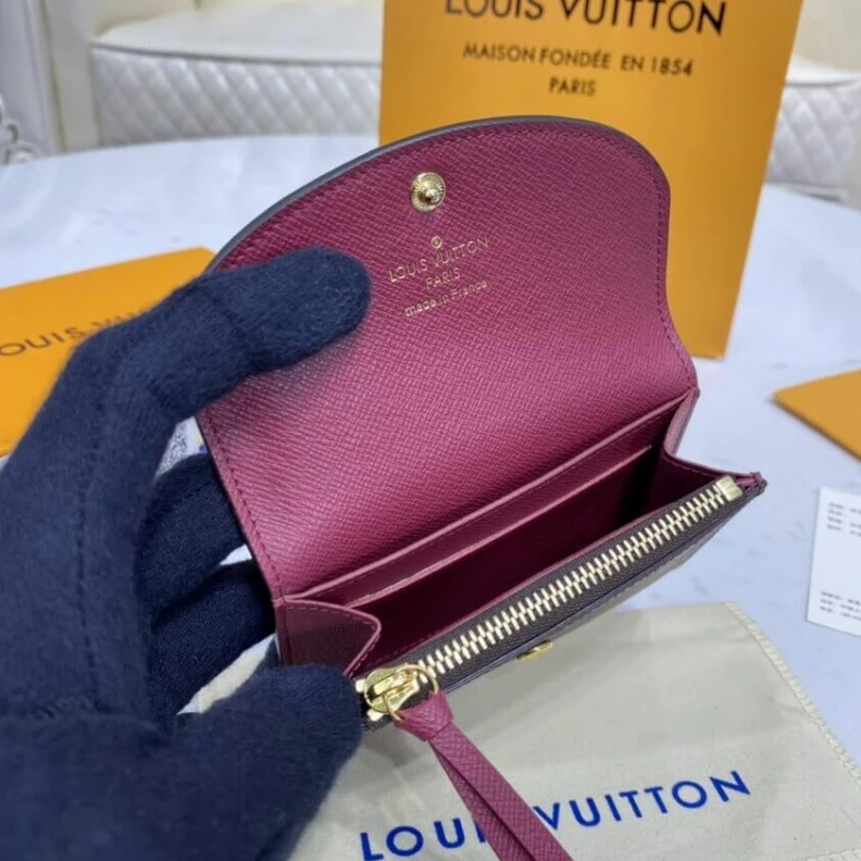 Mythick.ru Gusseted Louis Vuitton Monogram Canvas Rosalie Coin Purse Fuchsia