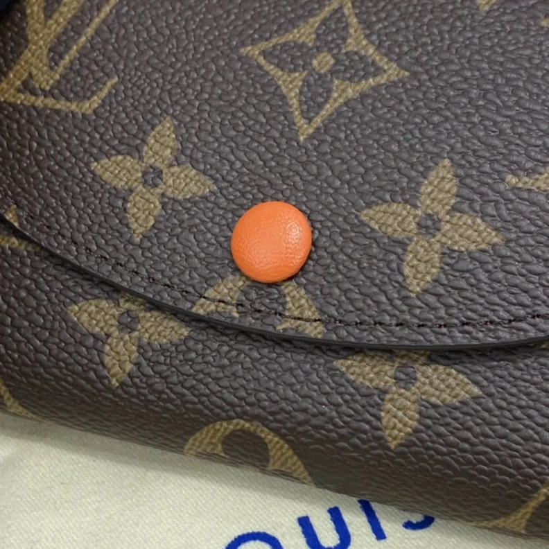 Replica bag Gusseted Louis Vuitton Monogram Canvas Rosalie Coin Purse Orange