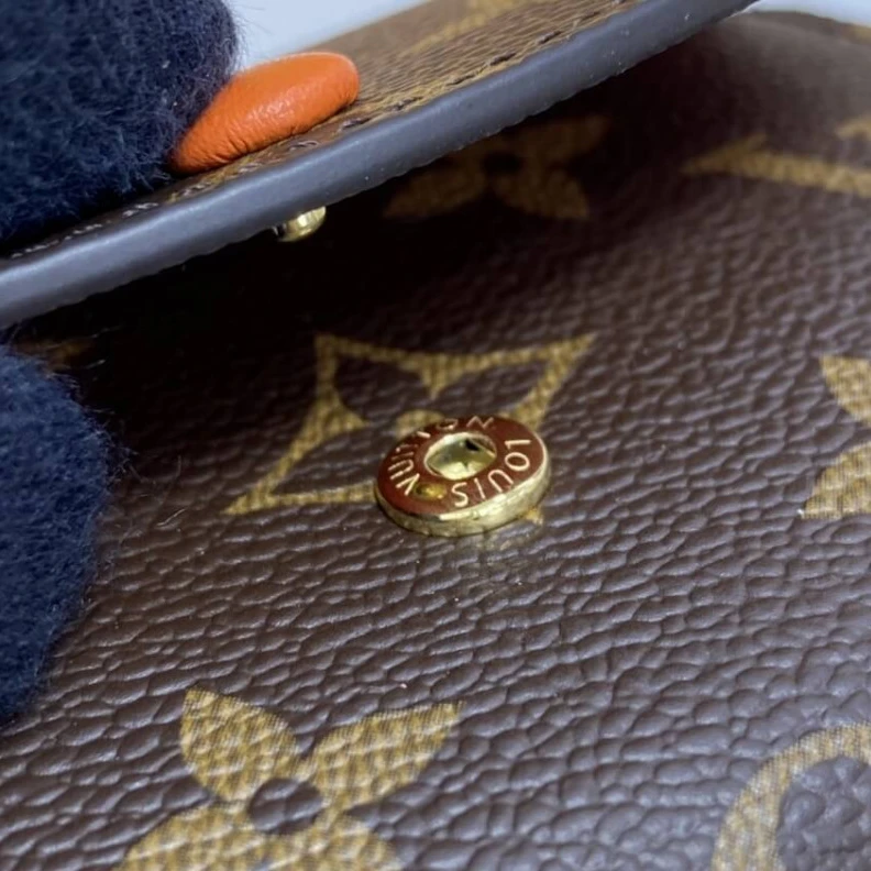 Replica bag Gusseted Louis Vuitton Monogram Canvas Rosalie Coin Purse Orange