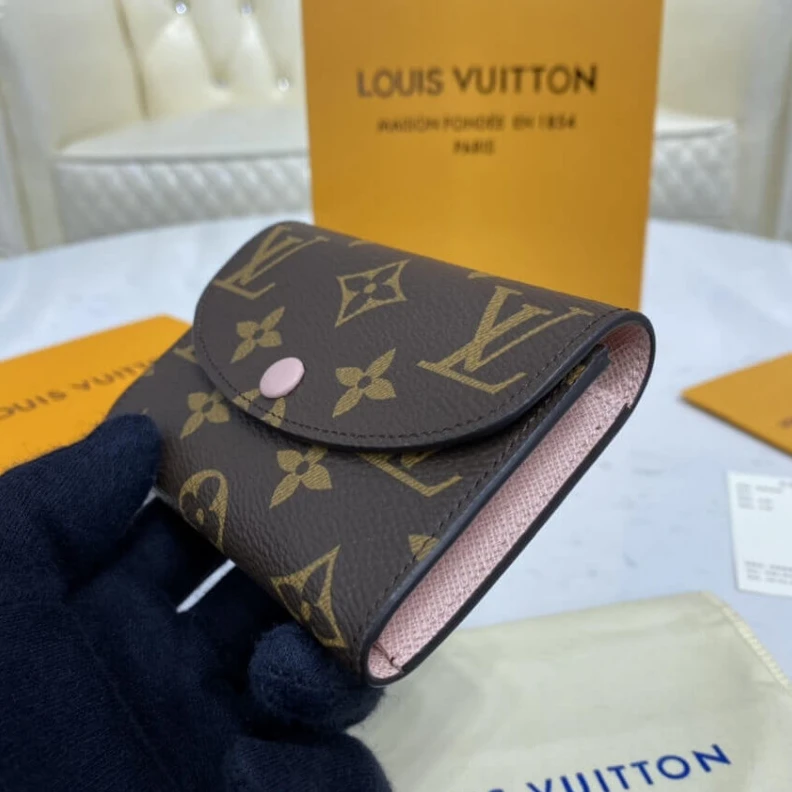 Replica bags lv Pressstud Louis Vuitton Monogram Canvas Rosalie Coin Purse Pink