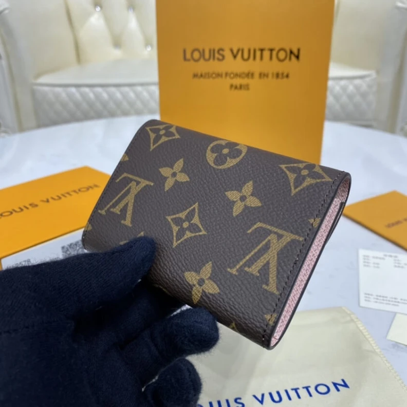 Replica bags lv Pressstud Louis Vuitton Monogram Canvas Rosalie Coin Purse Pink