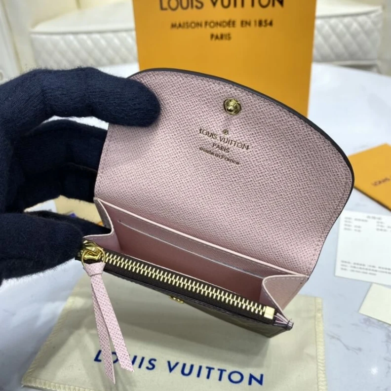 Replica bags lv Pressstud Louis Vuitton Monogram Canvas Rosalie Coin Purse Pink