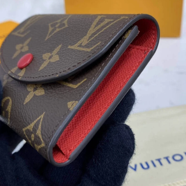 Top lv 11 x 8 x Louis Vuitton Monogram Canvas Rosalie Coin Purse Red