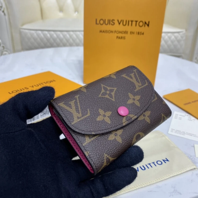 Mythick <span styl Louis Vuitton Monogram Canvas Rosalie Coin Purse Rosy