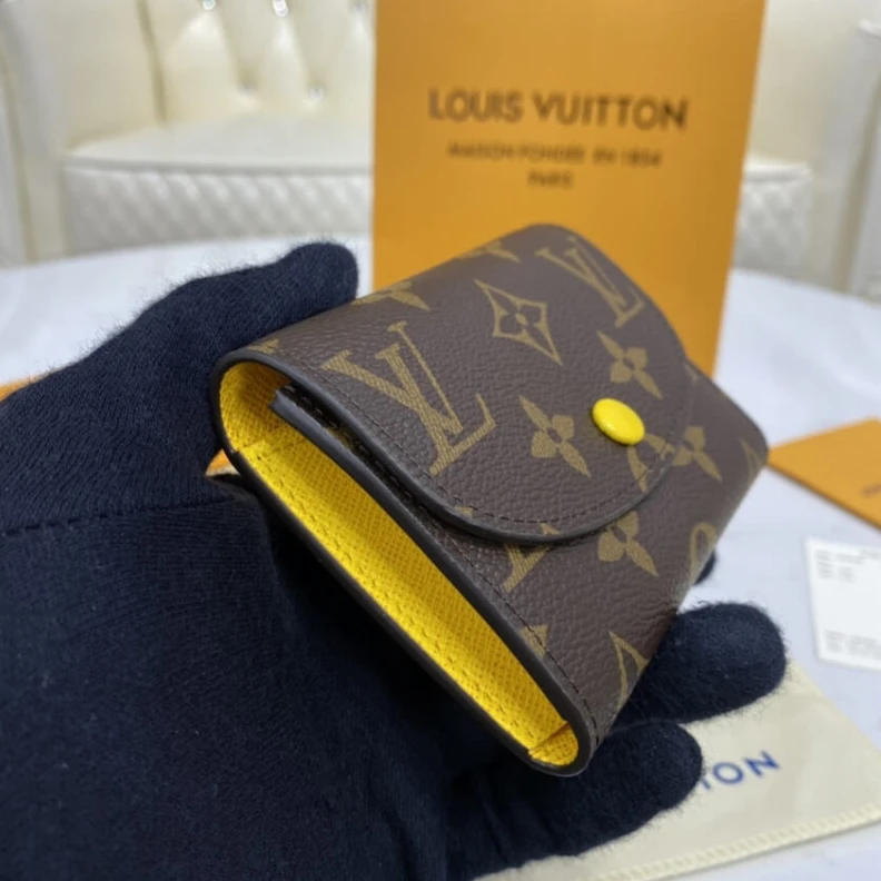 Louis vuitton locations Grained c Louis Vuitton Monogram Canvas Rosalie Coin Purse Yellow