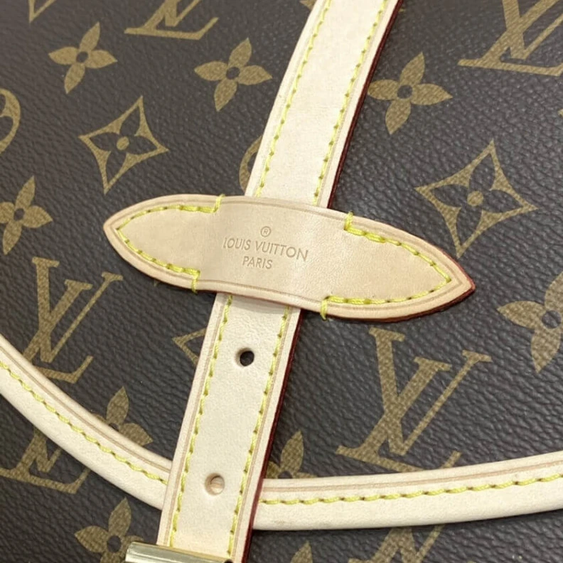 Lv belts replica Embossed Louis Vuitton Monogram Canvas Saumur MM