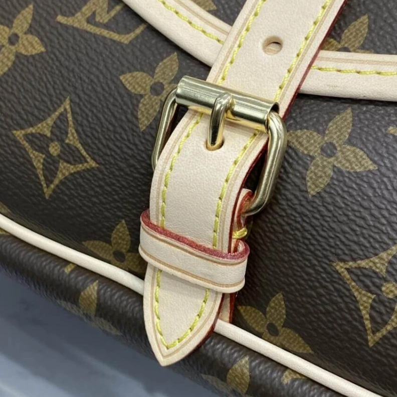 Lv belts replica Embossed Louis Vuitton Monogram Canvas Saumur MM