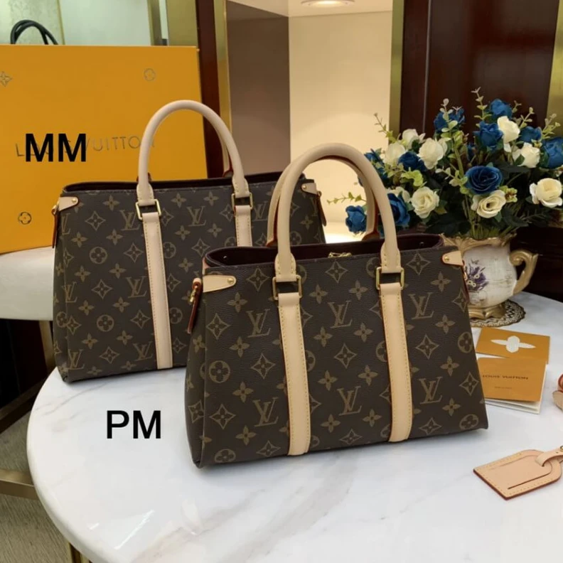 Replica bags lv Adjustabl Louis Vuitton Monogram Canvas Soufflot BB