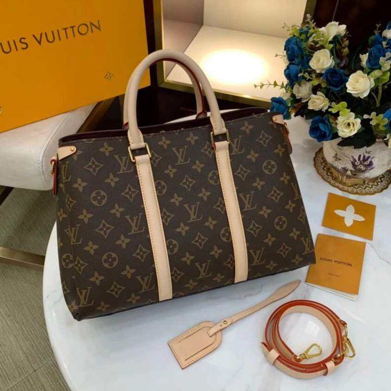 Louis vuitton locations Goldcolor LV Monogram Canvas Soufflot MM