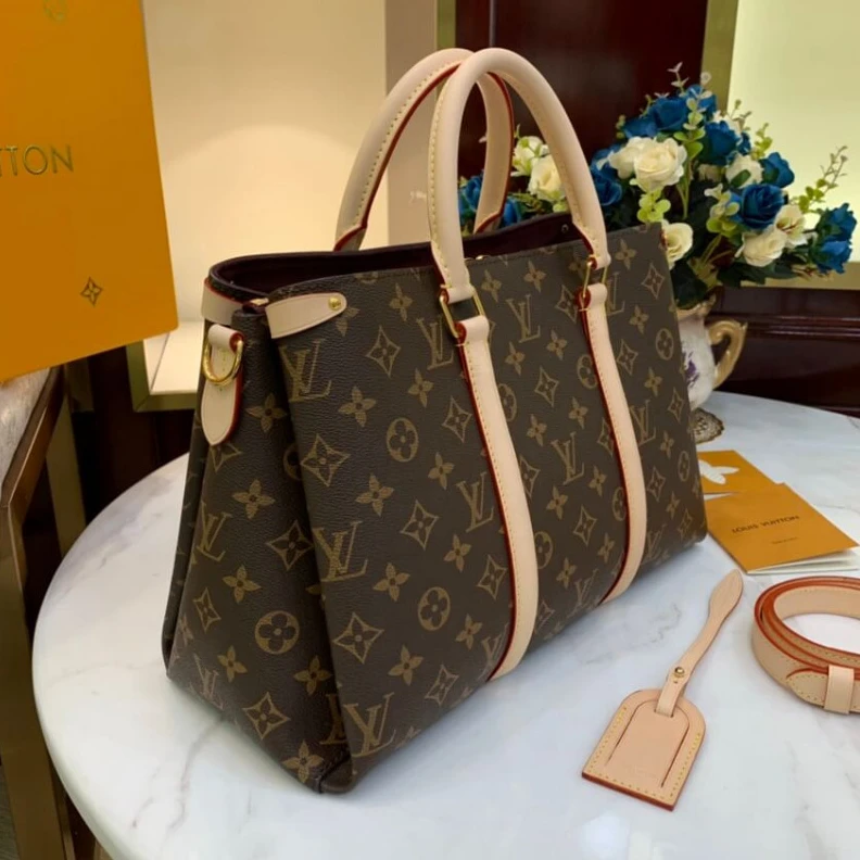 Louis vuitton locations Goldcolor LV Monogram Canvas Soufflot MM