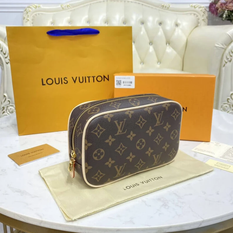 Louis vuitton locations Silver br Louis Vuitton Monogram Canvas Toilet Pouch PM