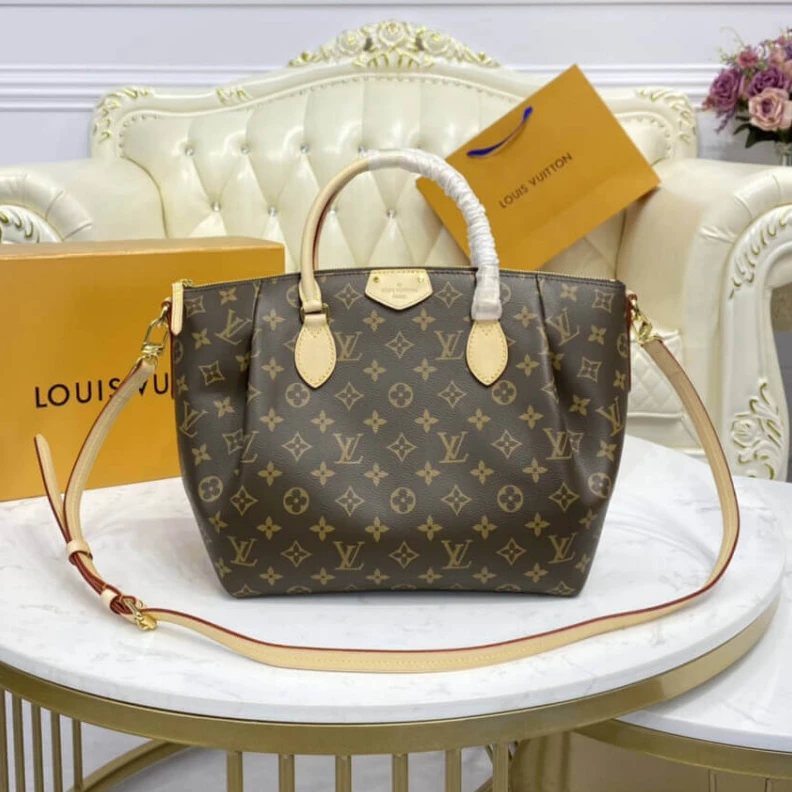 Top lv Large fla LV Monogram Canvas Turenne MM