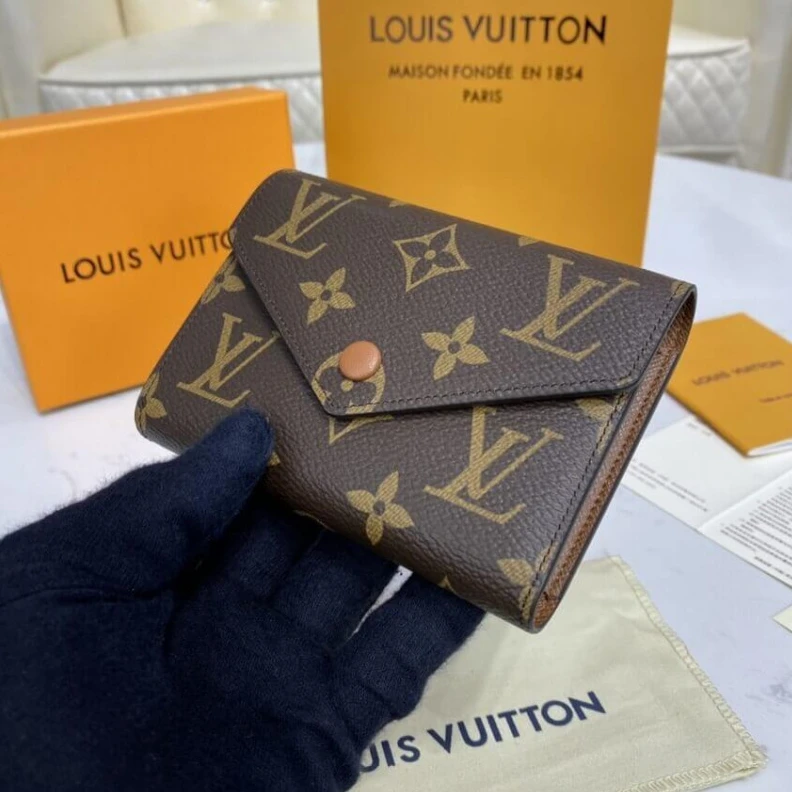 12 x 9.5 Louis Vuitton Monogram Canvas Victorine Wallet Brown