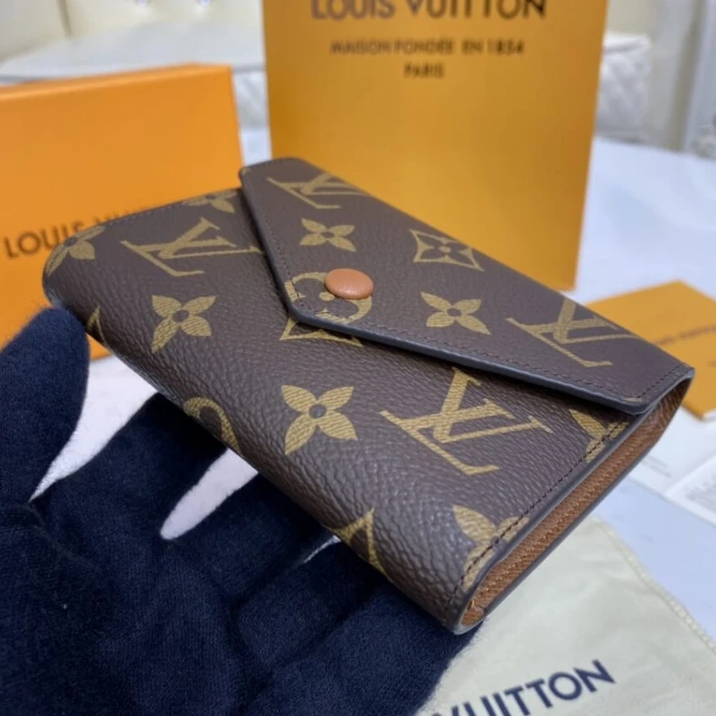 Lv belts replica 12 x 9.5 Louis Vuitton Monogram Canvas Victorine Wallet Brown