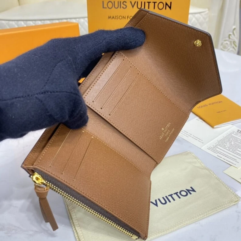 Lv belts replica 12 x 9.5 Louis Vuitton Monogram Canvas Victorine Wallet Brown