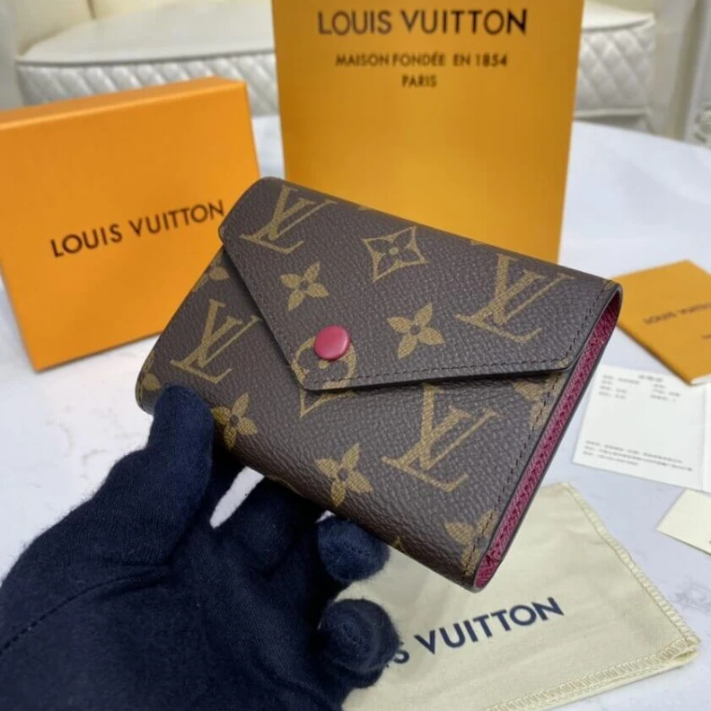 Replica bags Grained c Louis Vuitton Monogram Canvas Victorine Wallet Fuchsia