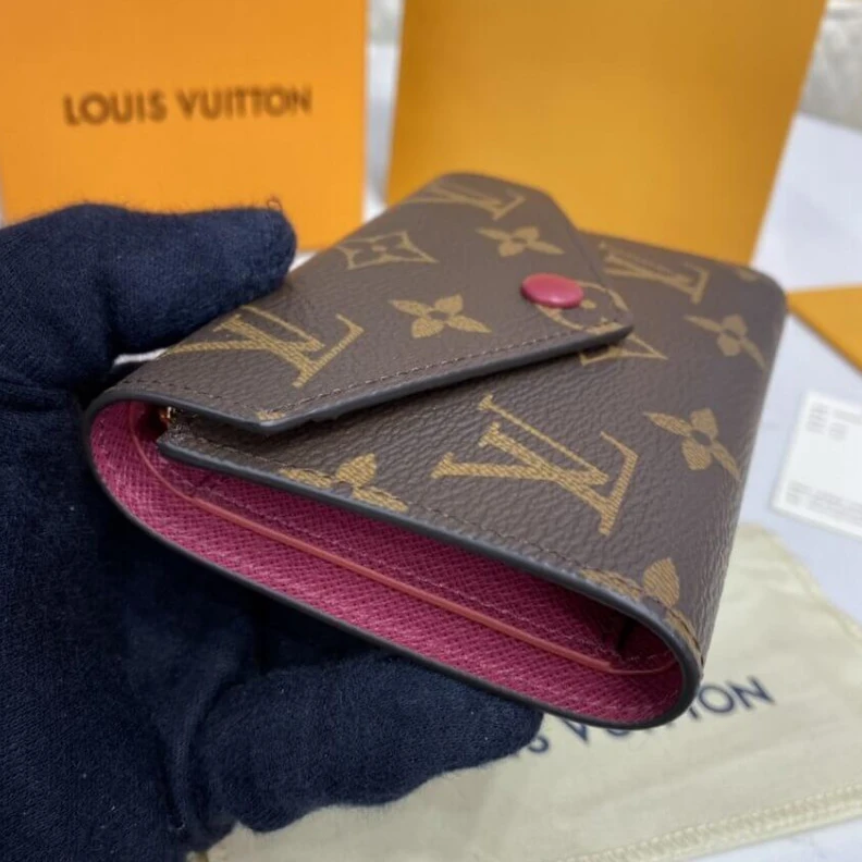 Replica bags Grained c Louis Vuitton Monogram Canvas Victorine Wallet Fuchsia