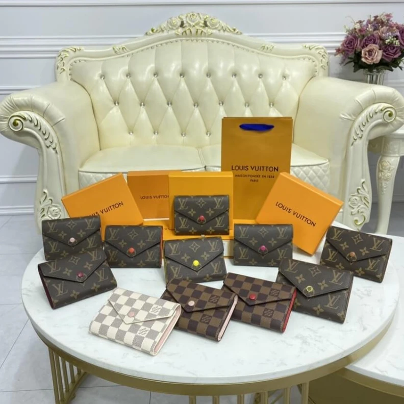 Replica bags Grained c Louis Vuitton Monogram Canvas Victorine Wallet Fuchsia